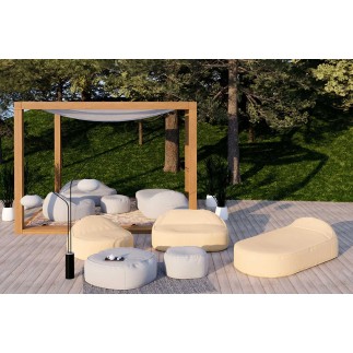 Pouf Imbottito da Esterno in Tessuto - Cloud