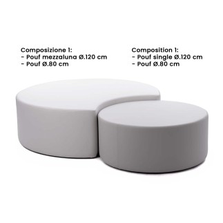 Modular Outdoor Sofa in Eco-Leather - Infinity | Spouf
