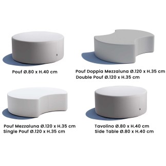 Modular Outdoor Sofa in Eco-Leather - Infinity | Spouf