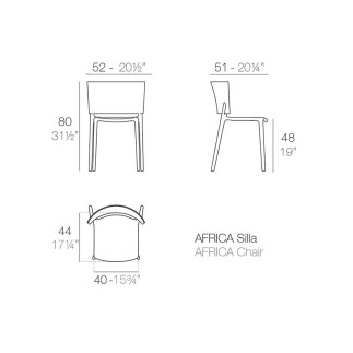 Stackable Fireproof Outdoor Chair - Africa | Vondom