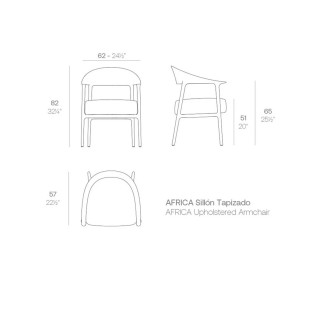 Vondom Fire-Retardant Padded Chair - Africa | Vondom