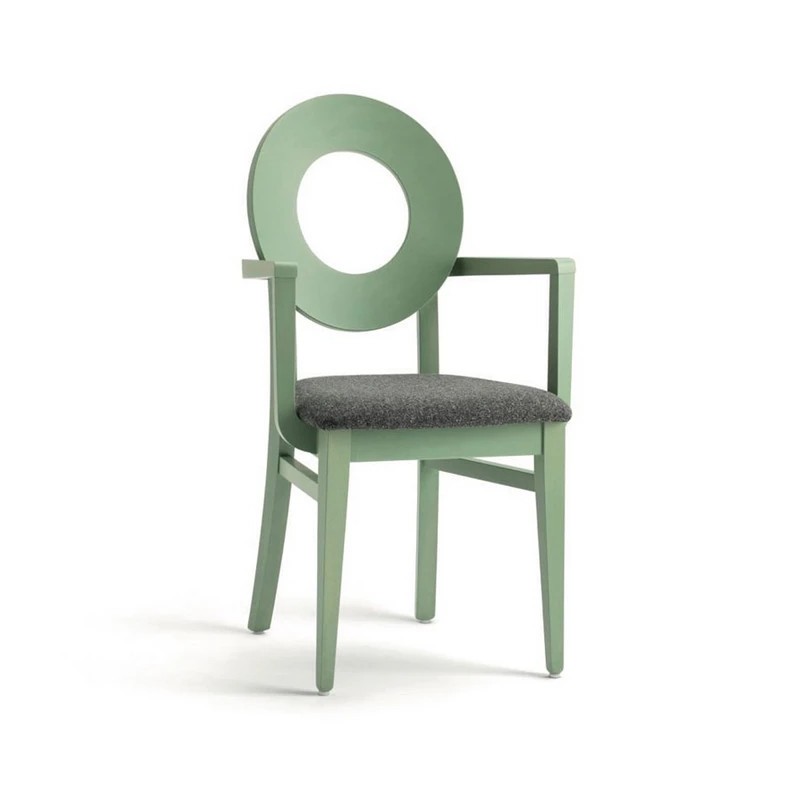 Sedia di Design con Braccioli e Seduta Imbottita - Dea | Palma