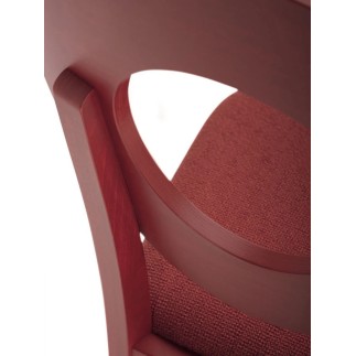 Sedia in Legno di Design con Seduta Imbottita - Dea | Palma
