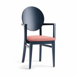Wooden Chair with Armrests and Cushion Seat - Woody | Palma