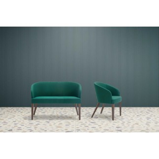 Sedia da Ristorante di Design con Schienale e Seduta Imbottita - Doris