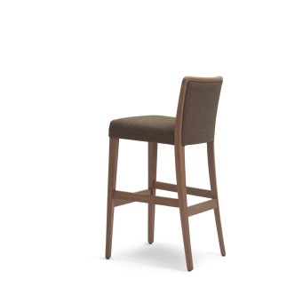 High Design Stool in Wood with Cushion Seat - Nob | Origins 1971