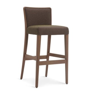 Sgabello Alto di Design in Legno con Seduta Imbottita - Nob | Origins 1971