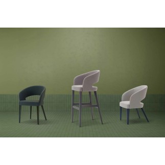 Indoor Restaurant Chair with Cushion Seat - Ray | Origins 1971