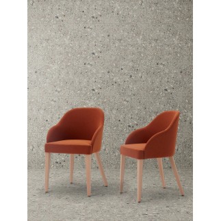 Sedia di Design in Legno e Velluto - Roald | Origins 1971