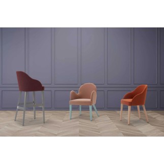 Sedia di Design in Legno e Velluto - Roald | Origins 1971