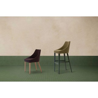 Sedia di Design per Ristorante Rivestita - Edgar | Origins 1971