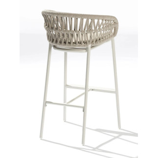 High Outdoor Stool with Footrest - Flow | Isarreda