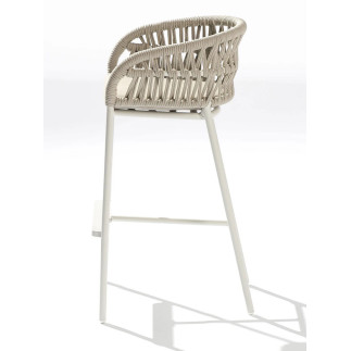 High Outdoor Stool with Footrest - Flow | Isarreda