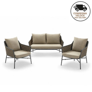 Salotto Completo da Esterno in Corda - Cool | Isarreda