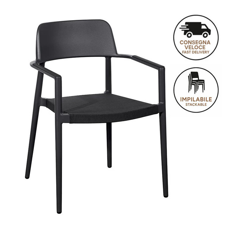 Outdoor Chair with Textilene Seat - Cancun | Isarreda