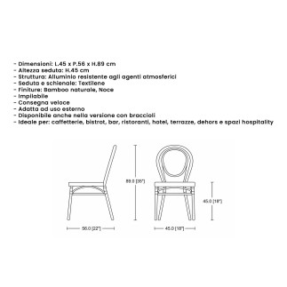 Bistro Chair without Armrests - Sweet | Isarreda