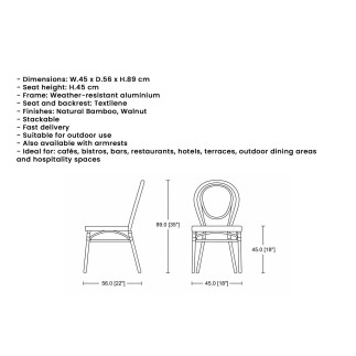 Bistro Chair without Armrests - Sweet | Isarreda