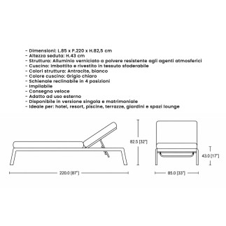 Stackable Sun Lounger with Removable Cover | Isarreda