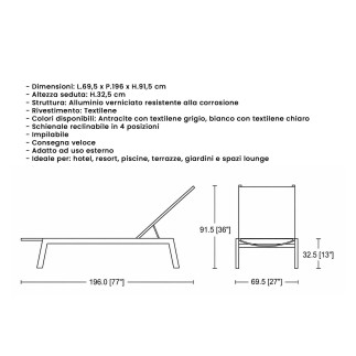Adjustable Sun Lounger - Sand | Isarreda