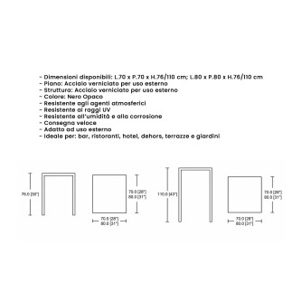 Square-Top Bar Table - 812