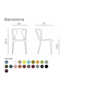 Sedia Impilabile per Esterno - Barcelona | Monteforte