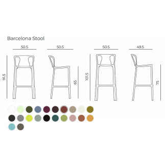 Sgabello Da Esterno Certificato - Barcelona | Monteforte
