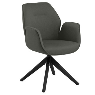 Upholstered Armchair with Trestle Legs - Aura | Isarreda