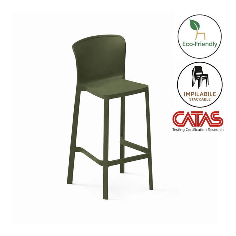 Fixed Stool in Recyclable Plastic - Brooklyn | Monteforte