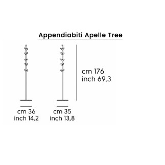 Appendiabiti in cuoio - Apelle Tree | Isarreda