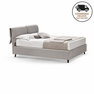 Double Storage Bed in fabric - Andromeda | Rosini