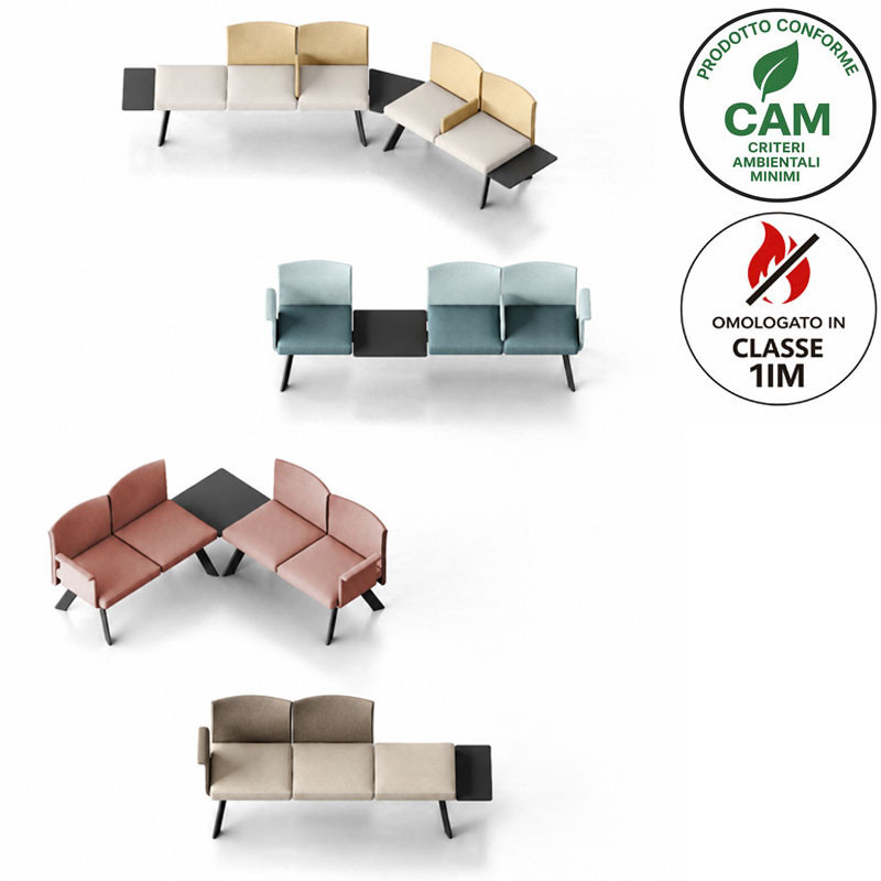 Upholstered Waiting Room Seating - Ola | Leyform
