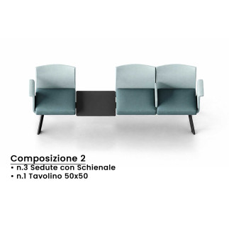 Upholstered Waiting Room Seating - Ola | Leyform