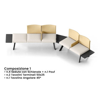 Upholstered Waiting Room Seating - Ola | Leyform