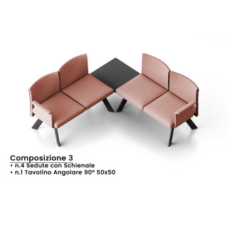 Upholstered Waiting Room Seating - Ola | Leyform