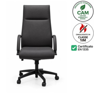 Executive Chair with Armrests and Wheels – Croma H | Mstyle