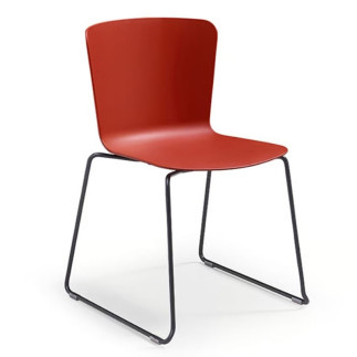 Sedia impilabile con gambe a slitta - Calla | Midj