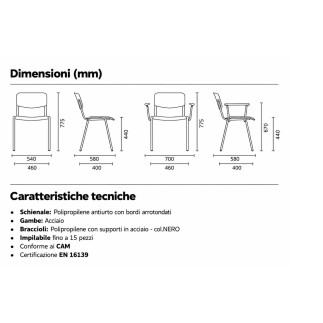 Stackable Chair for Conference Rooms - Sally | Leyform