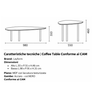 Low Coffee Table for Waiting Rooms - Eos | Leyform