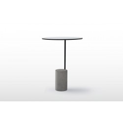 Tavolino con basamento in cemento Xaxa