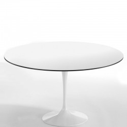Saturno round table in aluminium