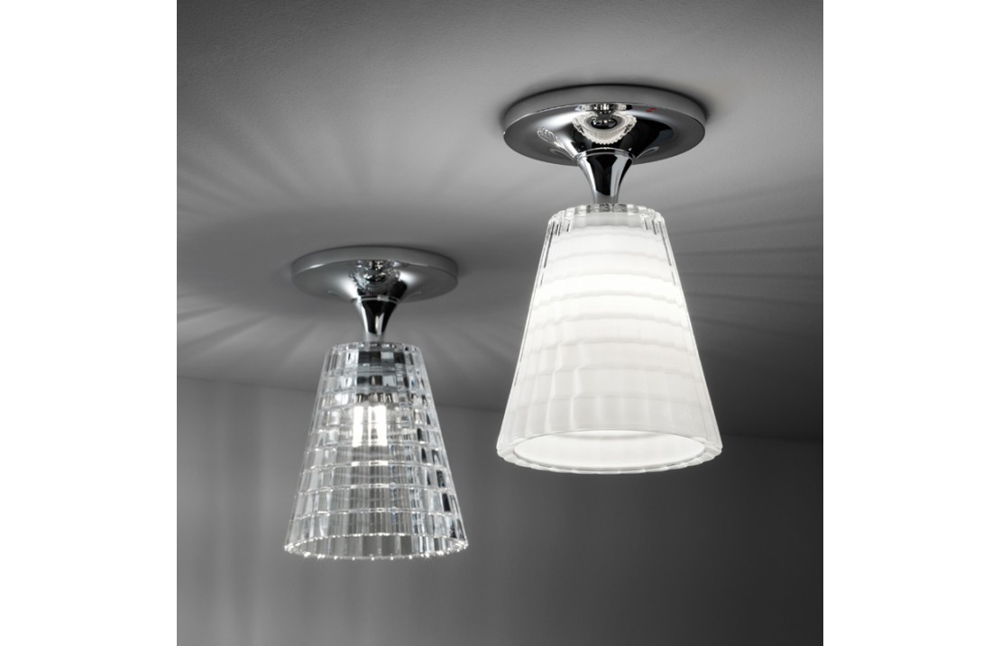 Flow ceiling lamp glass and metal