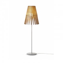 Stick, floor lamp in wood and metal