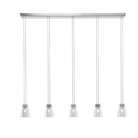 Suspension crystal lamp with 5 Spots - Vicky
