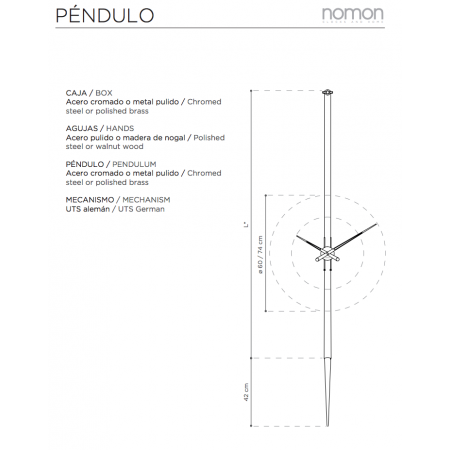 Wall Clock Pendulo