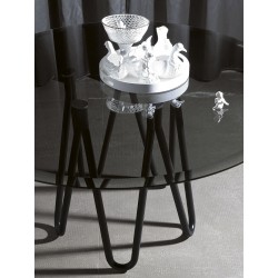 Round glass top table - Meduse