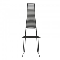 Alieno metal chair with high backrest