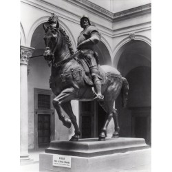 Statua in bronzo su base in marmo - Colleoni