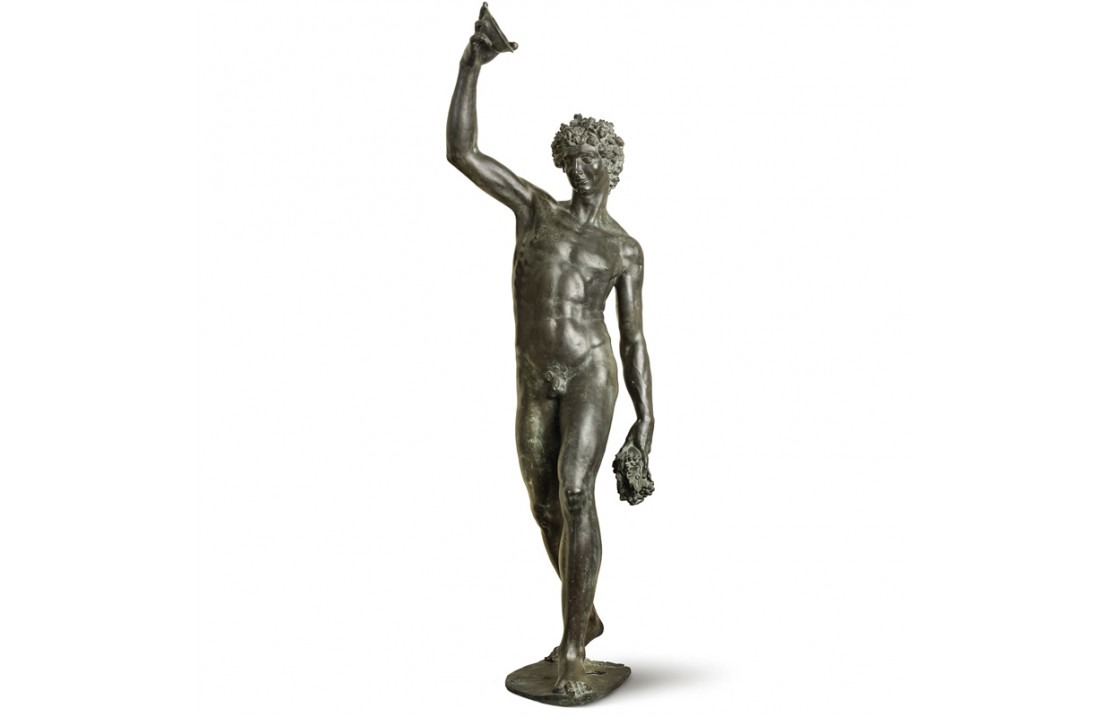 Bacchus bronze statue