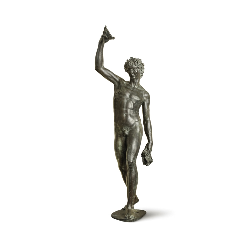 Bacchus bronze statue