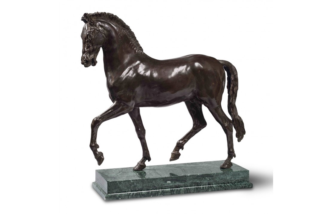 Bronze and marble statue Ancient Horse